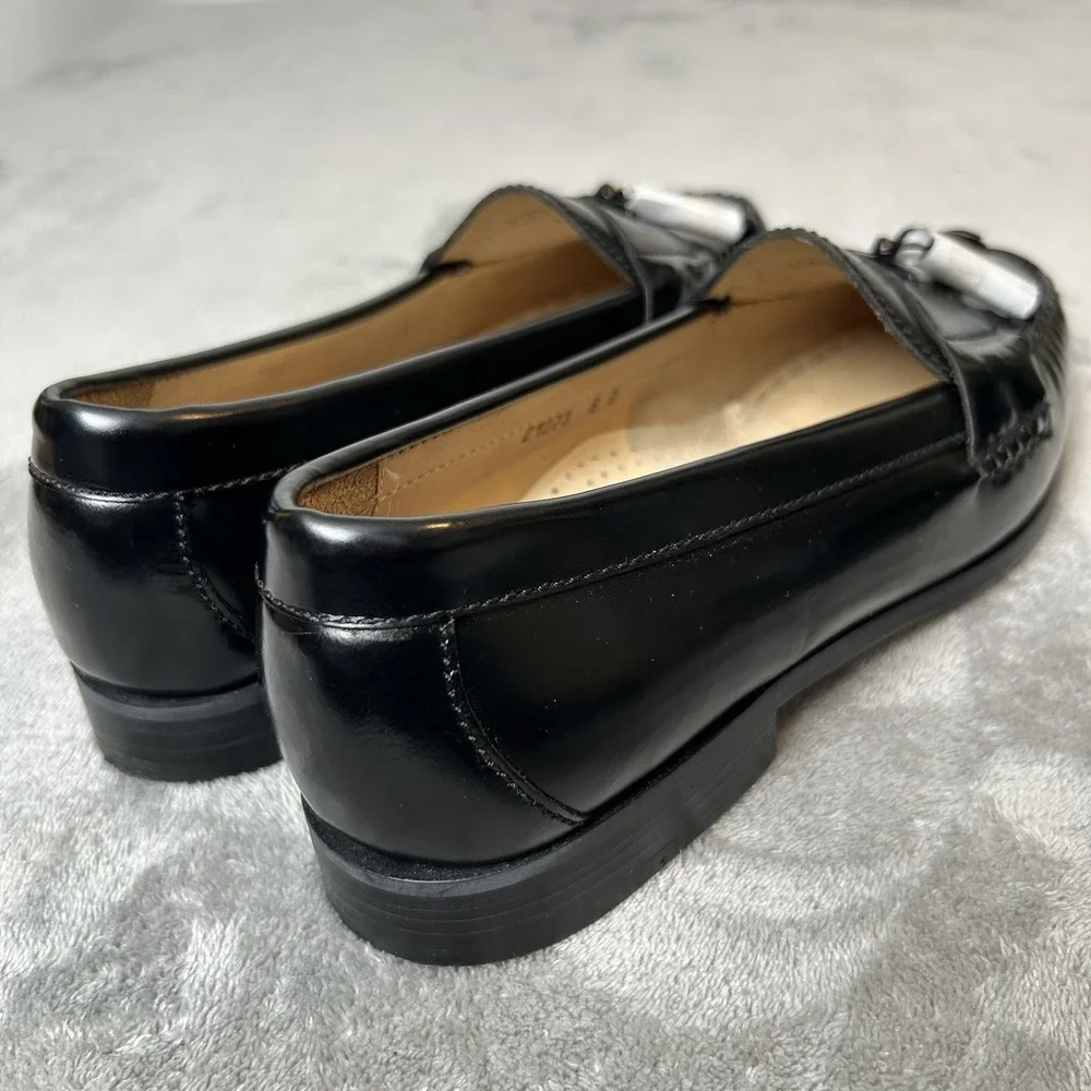 Kirkland Signature American Vintage All Leather Shoes Black Men's Loafers Sz 8 D